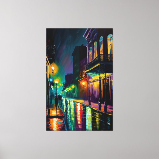 Bourbon Street, New Orleans, French Quarter Canvas Print (Front)