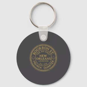 Bourbon Street New Orleans French Quarter Distress Keychain