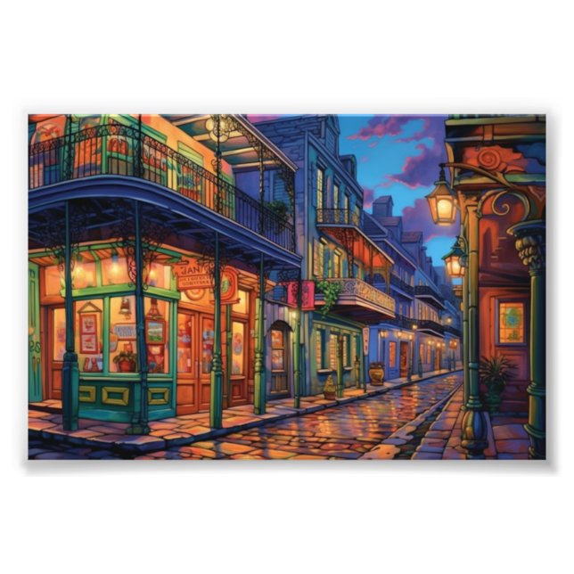 Bourbon Street, New Orleans, Louisiana, Art Photo Print (Front)