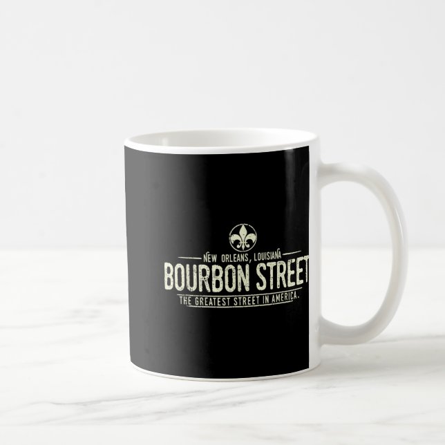 Bourbon Street New Orleans Louisiana Distressed  Coffee Mug (Right)