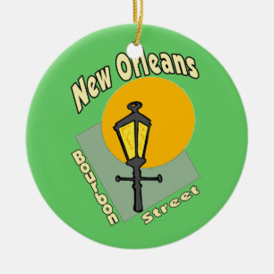 Bourbon Street Sign Ceramic Ornament
