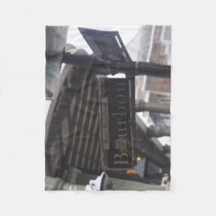 Bourbon Street Sign Fleece Blanket
