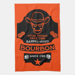 Bourbon Whiskey Art Kitchen Towel