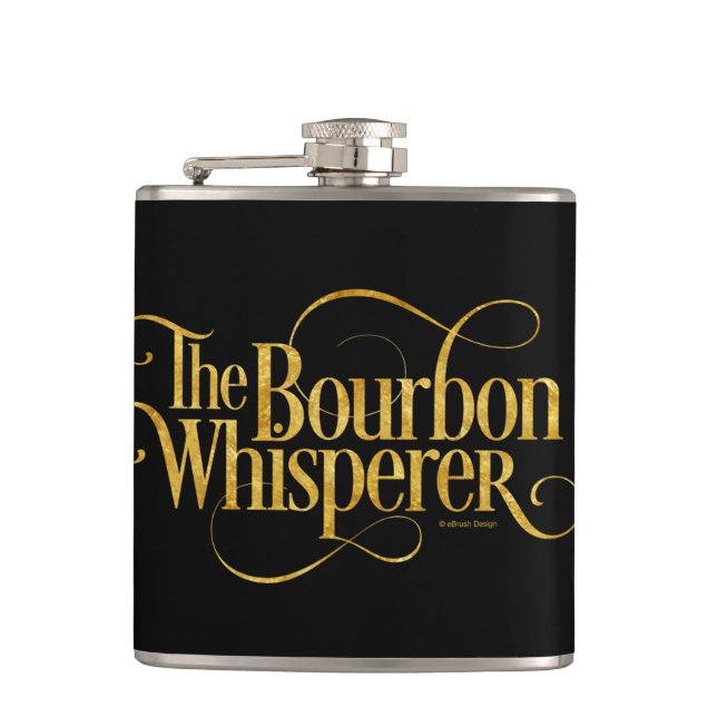 Bourbon Whisperer Hip Flask (Front)