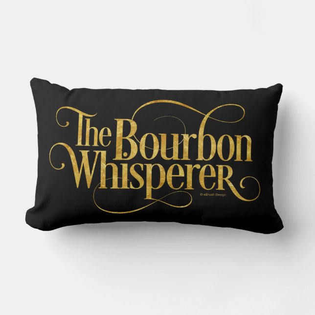 Bourbon Whisperer Lumbar Pillow (Front)