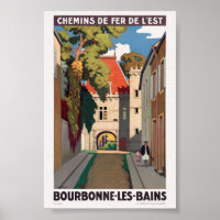 Bourbonne-les-Bains Poster vintage 1930