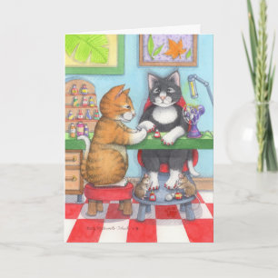 Bourgeon de manucure d'anniversaire et carte pour