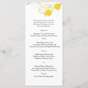 Bourgeonnement Romance dans le menu jaune de