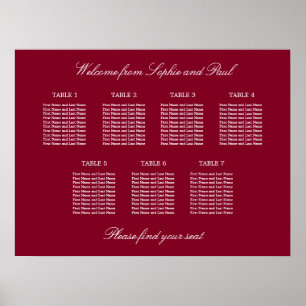 Bourgogne 7 Mariage de table Poster