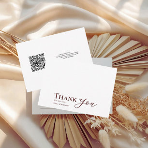 Bourgogne Carte de remerciements Mariage Forever