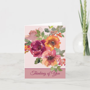 Bourgogne et floral aquarelle orange personnalisab
