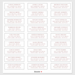 Bourgogne Étiquettes de adresse individuels