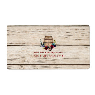 Bourgogne Floral Barrel Mariage de automne