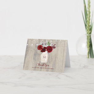 Bourgogne Floral Russe Mariage Merci