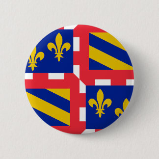 Bourgogne (France) Flag 2 Inch Round Button