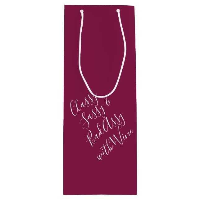 Bourgogne Funny Wine Puns Vin Sac Cadeau (Devant)