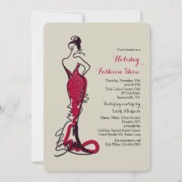 Bourgogne Gown Fashion Show Invitation
