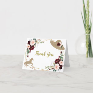 Bourgogne Kentucky Derby Carte de remerciements