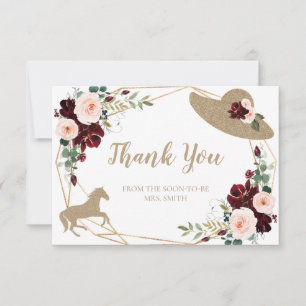 Bourgogne Kentucky Derby Carte de remerciements