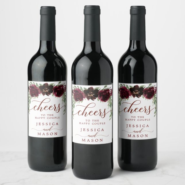 Bourgogne Mariage de automne Vins Étiquette Faveur (Bouteilles)