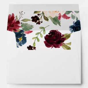 Bourgogne & Marine, Enveloppe florale rose pâle 2