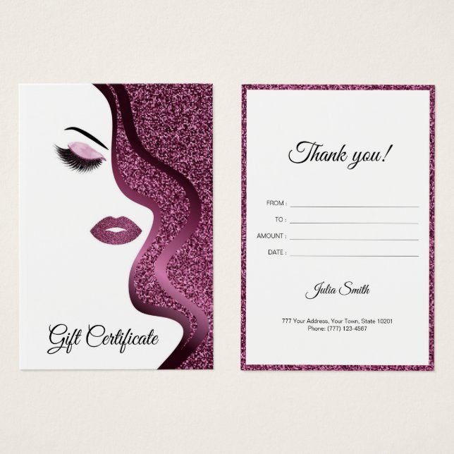 Bourgogne moderne avec effet Parties scintillant (Devant & derrière)