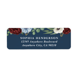 Bourgogne Peony Dusty Blue Anemones Floral Mariage