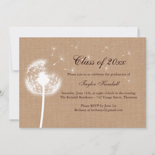 Bourlap Meilleurs voeux Graduation Invitation (Devant)