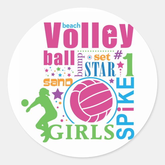 Bourne Beach Volleyball Classic Round Sticker (Front)