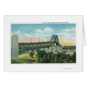 Bourne Bridge over Cape Cod Canal View