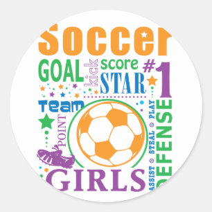 Bourne Soccer Classic Round Sticker