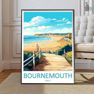 Bournemouth Travel Print Wall Art Bournemouth Wall