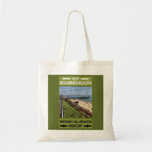 Bournemouth Vintage Retro Seaside    Tote Bag