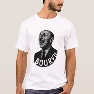Bourvil Vintage Portrait French Movie Legend beco T-Shirt