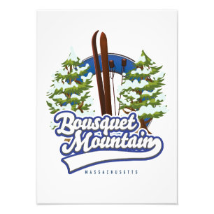 Bousquet Mountain Massachusetts Ski logo Photo Print