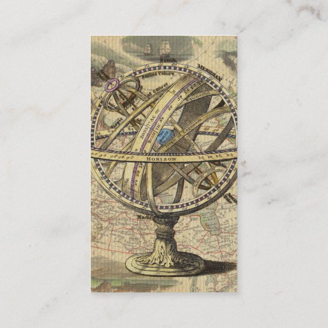 Boussole nautique vintage et carte (Dos)