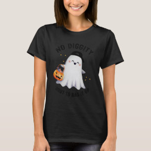 Bout To Bag It Up Cute Ghost Pumpkin Halloween Mat T-Shirt