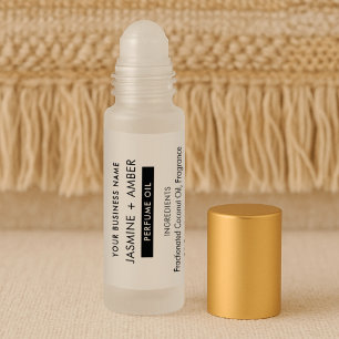 Bouteille à rouleaux à parfum minimal Étiquettes t