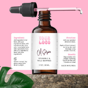 Bouteille avec compte-gouttes Retro Pink 60ml avec