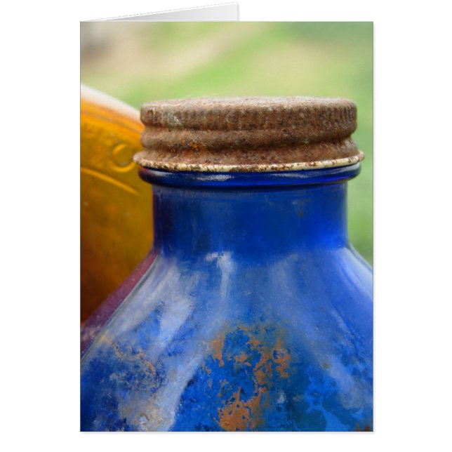 Bouteille Bleue antique (Devant)