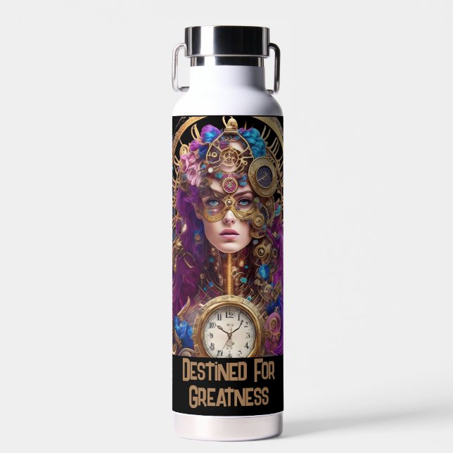 Bouteille branchée à eau Steampunk (Avant)