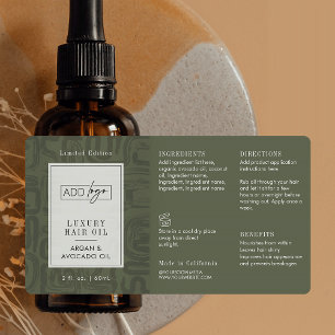 Bouteille compte-gouttes 2OZ avec motif boho vert 