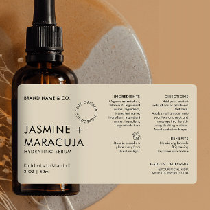 Bouteille compte-gouttes cosmétique organique mode