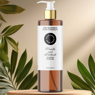 Bouteille cosmétique blanche imperméable étiquette