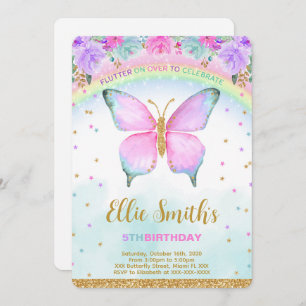Bouteille couleur eau Invitation d'anniversaire