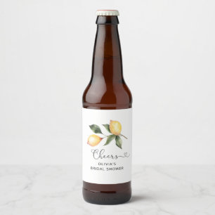 Bouteille de bière citron nuptiale étiquette