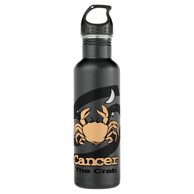 Bouteille de boissons grise et orange "Cancer The  (Devant)