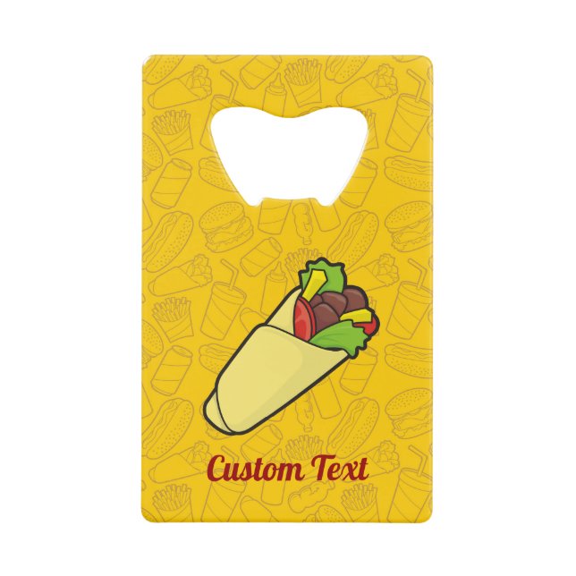 Bouteille de carte de crédit Tortilla Sandwich (Devant)