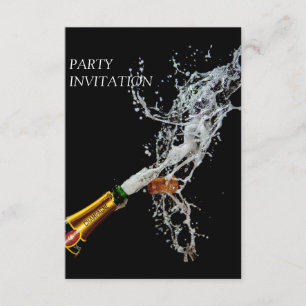 Bouteille de Champagne Party Invitation