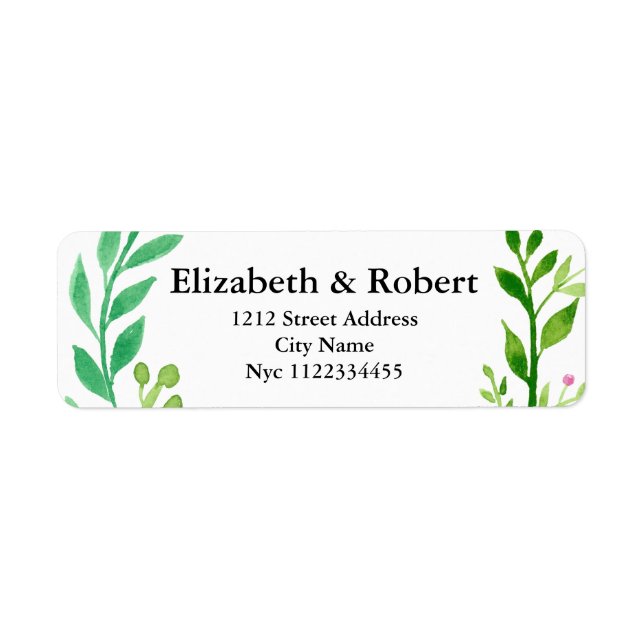 Bouteille de feuilles d'aquarelle Botanique (Devant)